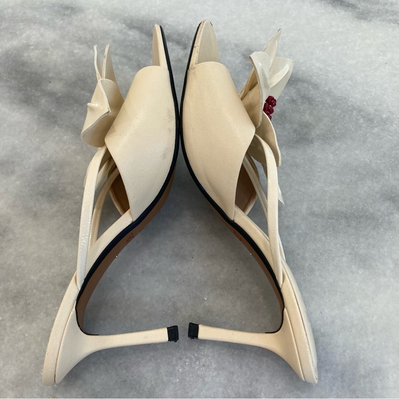 ZARA Large Cream Flower Open Toe Sandals - Picture 14 of 16